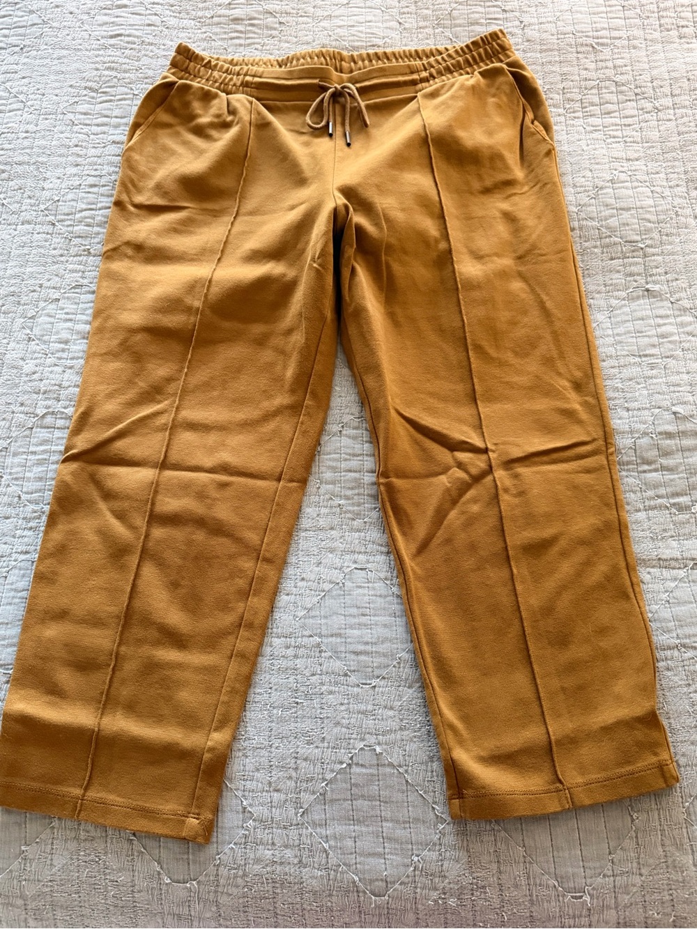 Women's Casual Drawstring Pants in Mustard